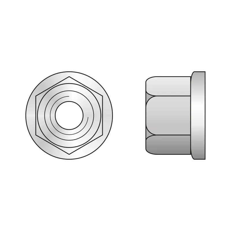 Piulita cu guler plat forma B, DIN 74361, otel gr.10, Rocast Noutate