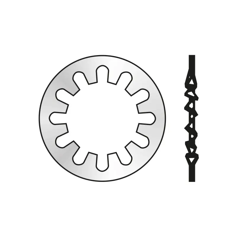 Saiba elastica cu dinti interiori, forma "i" DIN 6797, otel, zincat, Rocast Ofertă