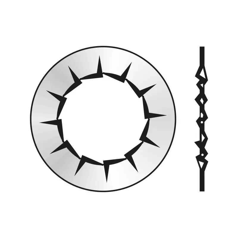 Preț mic Saiba elastica cu crestaturi interioare forma I DIN 6798, otel, zincat, Rocast