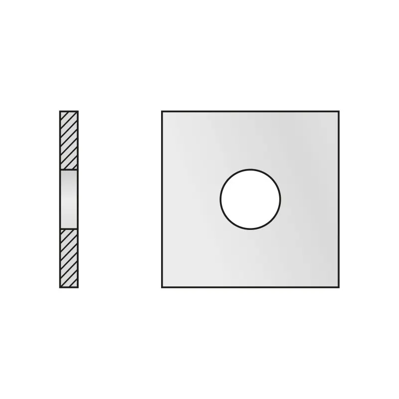 Preț mic Saiba patrata pentru lemn DIN 436, otel, zincat, Rocast