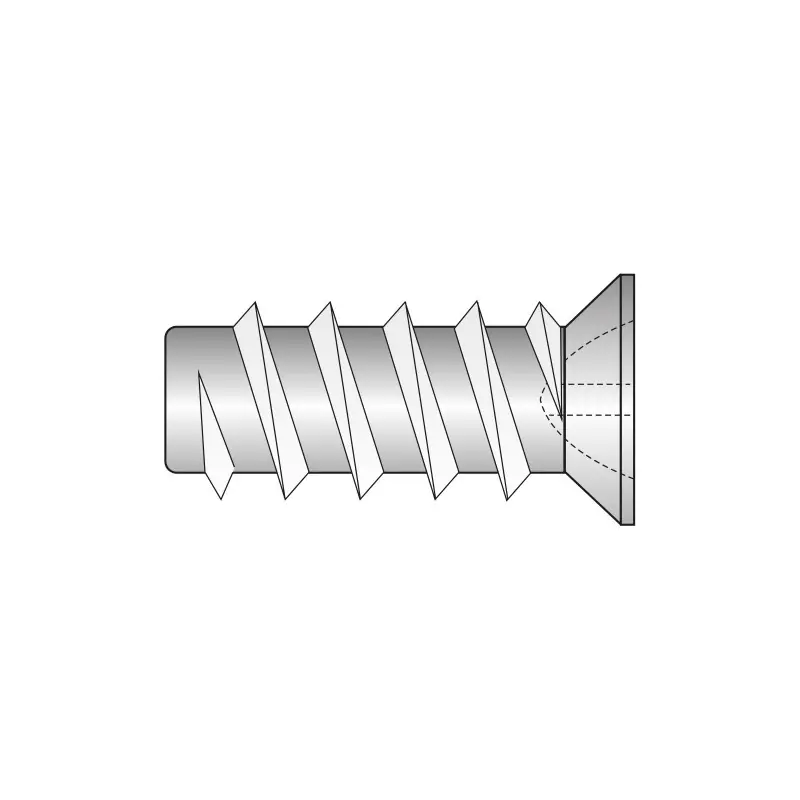 Euro-surub cap ingropat ø7.7 mm, locas Z, filet rar, otel, zincat, Rocast Doar azi