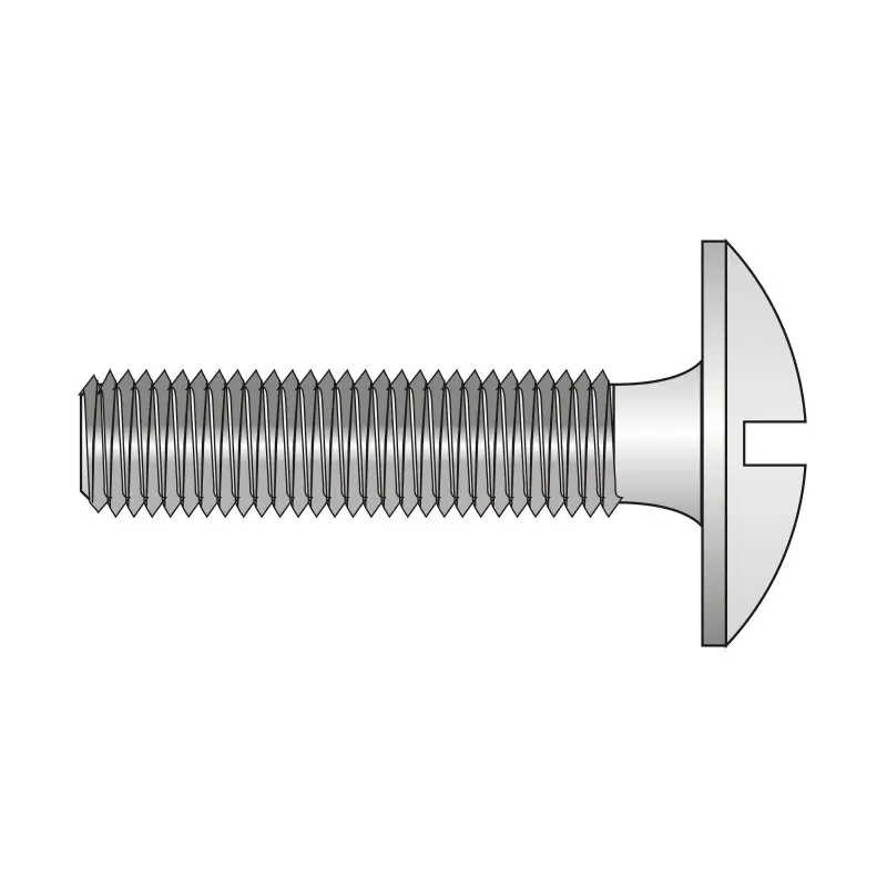 Bolt filetat M6 cu cap slot semirotund fara saibe si piulite, otel, zincat, Rocast Reducere de preț