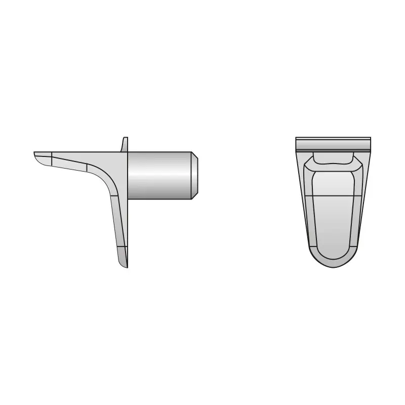 Mini-suport de raft cu un stift R5 mm, zamac, nichelat, Rocast Livrare expres