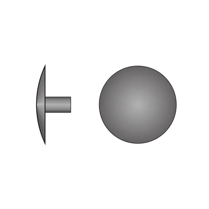 Capacele din plastic ø12 mm cu picior cilindric, plastic, colorat, Rocast Preț mic