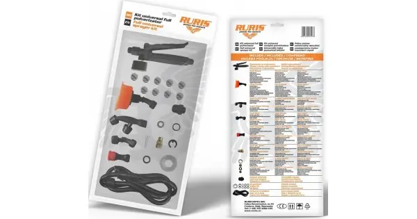 Super ofertă Kit accesorii universal FULL pulverizator (declanșator cu manometru; Duza floare; Duza conica dubla; Duza sigal; Duza reglabila; Duza din alama; Duza cu 3 gauri – 3 seturi; Adaptor universal; Kit garnituri; Furtun 1.2)