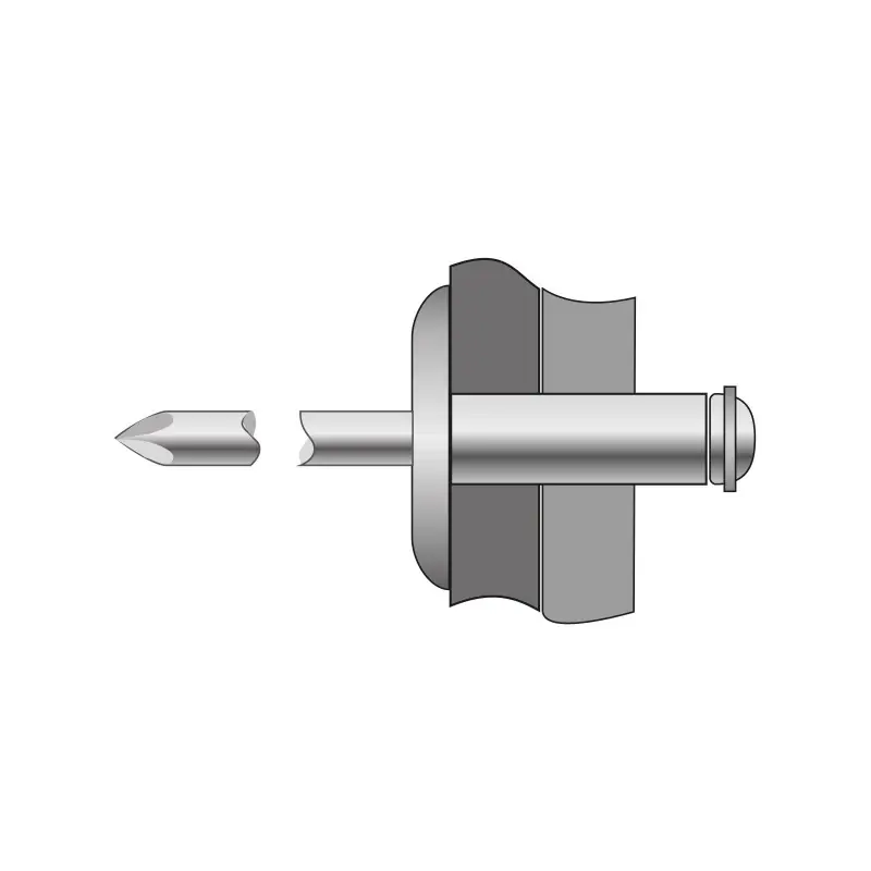 Pop-nit Peeled cap lat, Aluminiu - Otel, Bralo Preț redus