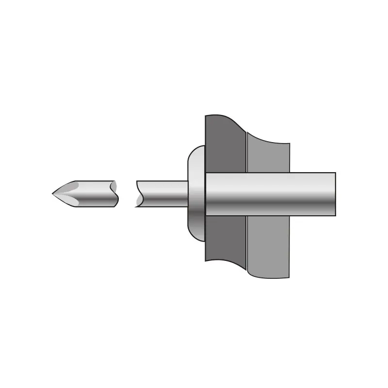 Pop-nit etans cap bombat, Aluminiu - Otel, Bralo Livrare expres