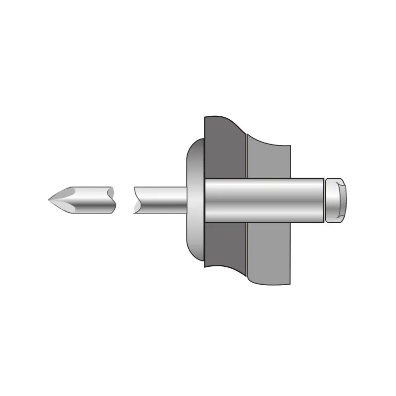 Pop-nit cap lat, Aluminiu - Aluminiu, Bralo Disponibil imediat