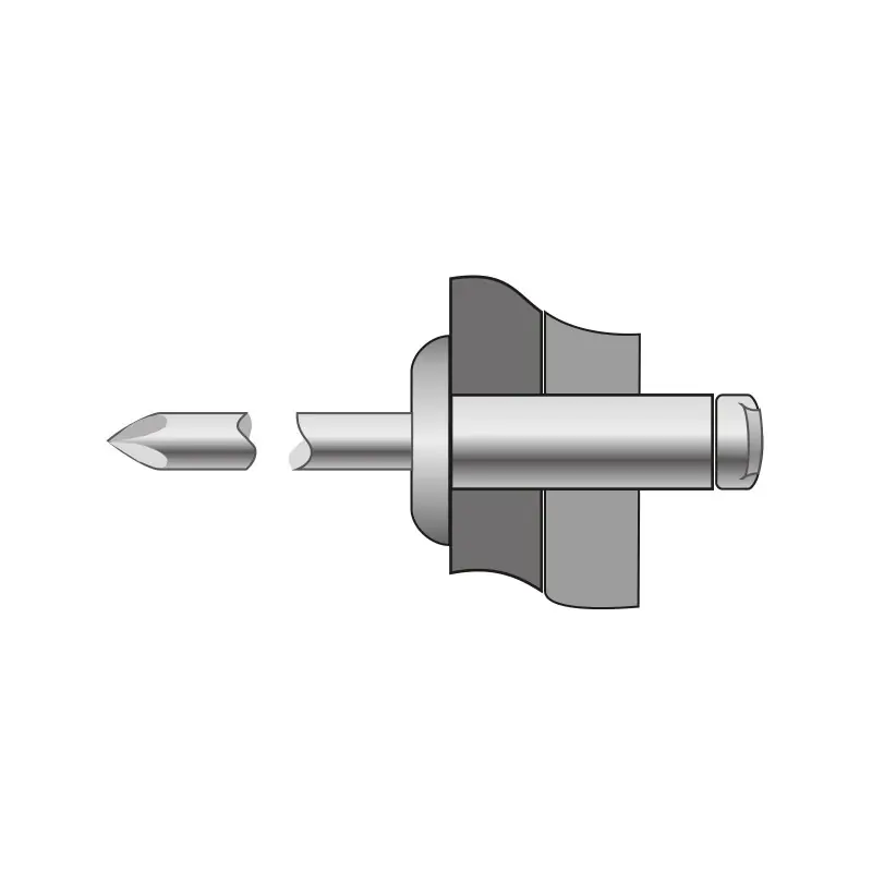 Noutate Pop-nit cap bombat, Aluminiu - Aluminiu, Bralo