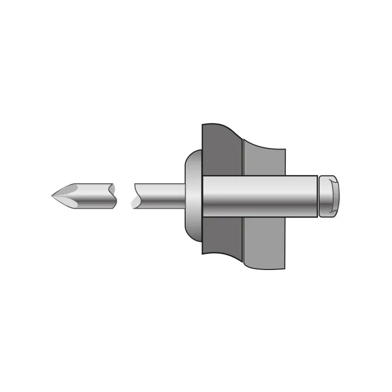 Ultima șansă Pop-nit cap bombat, Otel - Otel , Bralo