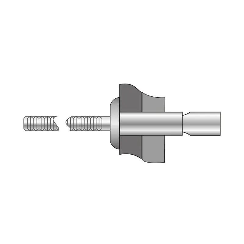 Reducere specială Pop-nit pentru constructii metalice cap bombat, Otel - Otel , Bralo