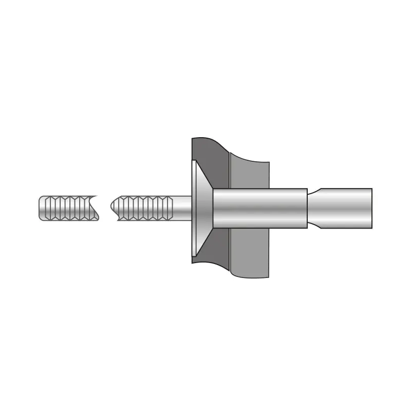 Expediere rapidă Pop-nituri pentru constructii metalice, cap tesit 100, Otel - Otel, 6.5 X 16, Bralo