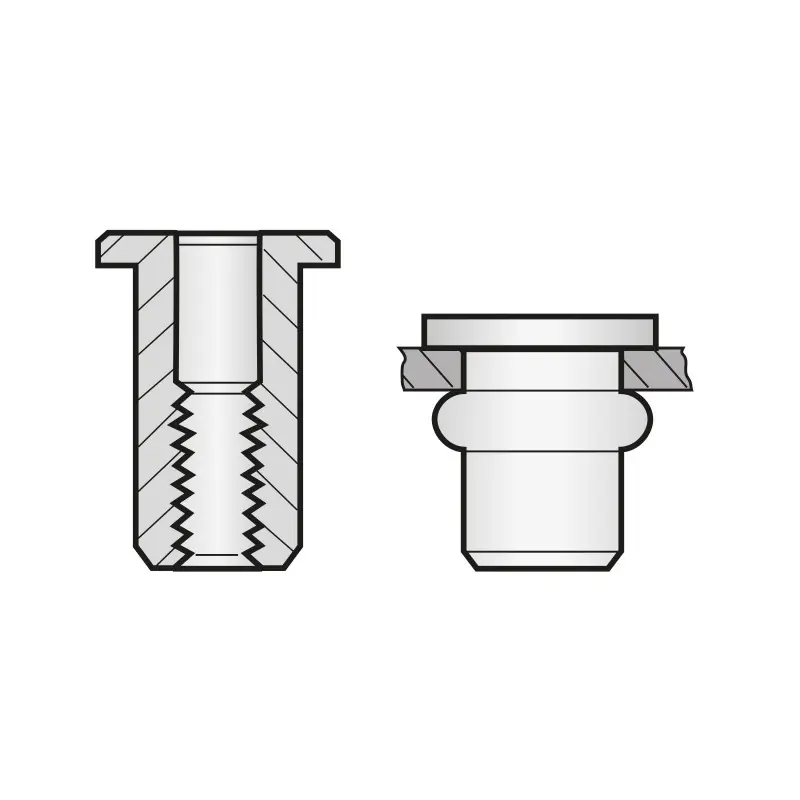 Lichidare de stoc Piulita-nit standard, otel, Bralo