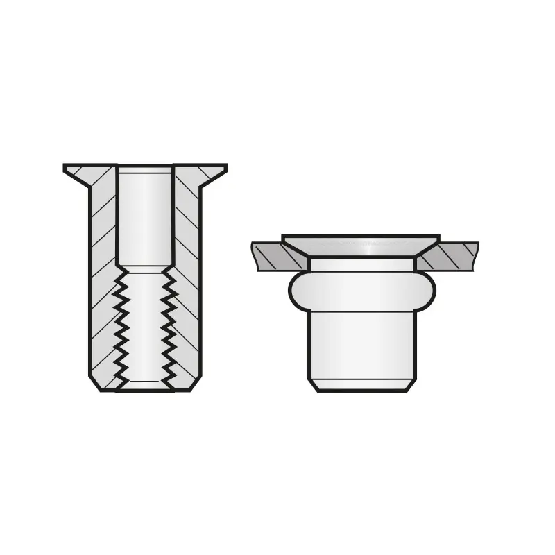 Ofertă limitată Piulita-nit standard cap tesit, otel, Bralo