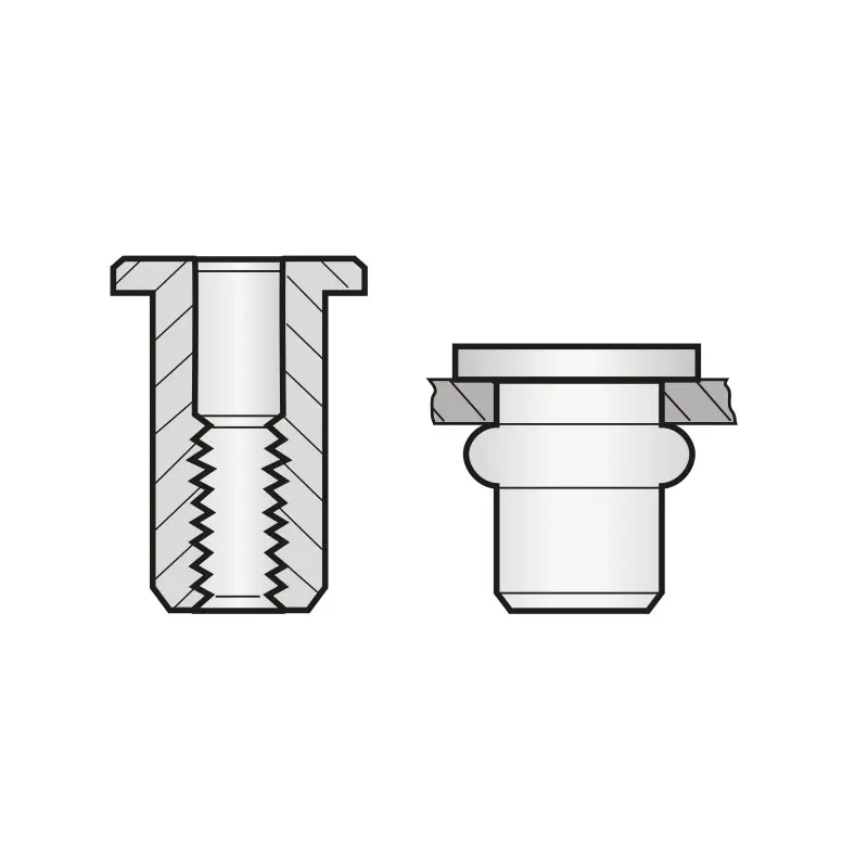 Reducere de preț Piulita-nit etanse cap lat, otel, Bralo