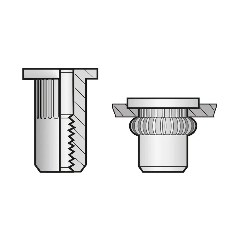 Piulita-nit ingropate cap lat, otel, Bralo Reducere de preț