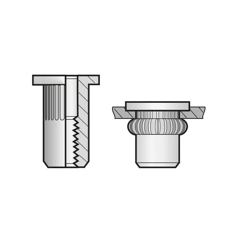 Piulita-nit ingropate cap lat, inox, Bralo Reducere specială