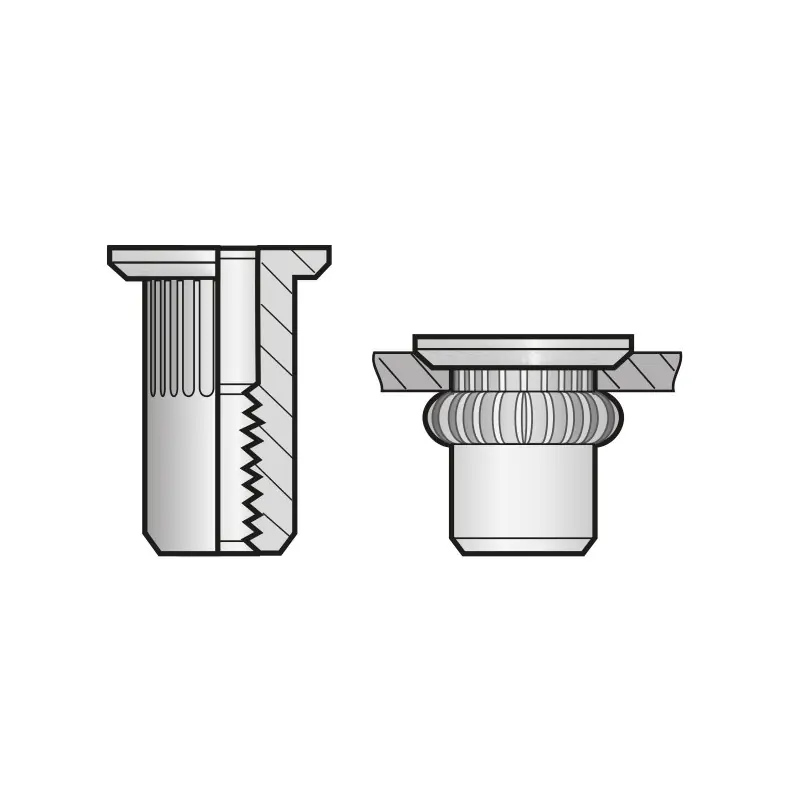 Piulita-nit ingropate cap tesit 90, inox, Bralo Ofertă limitată