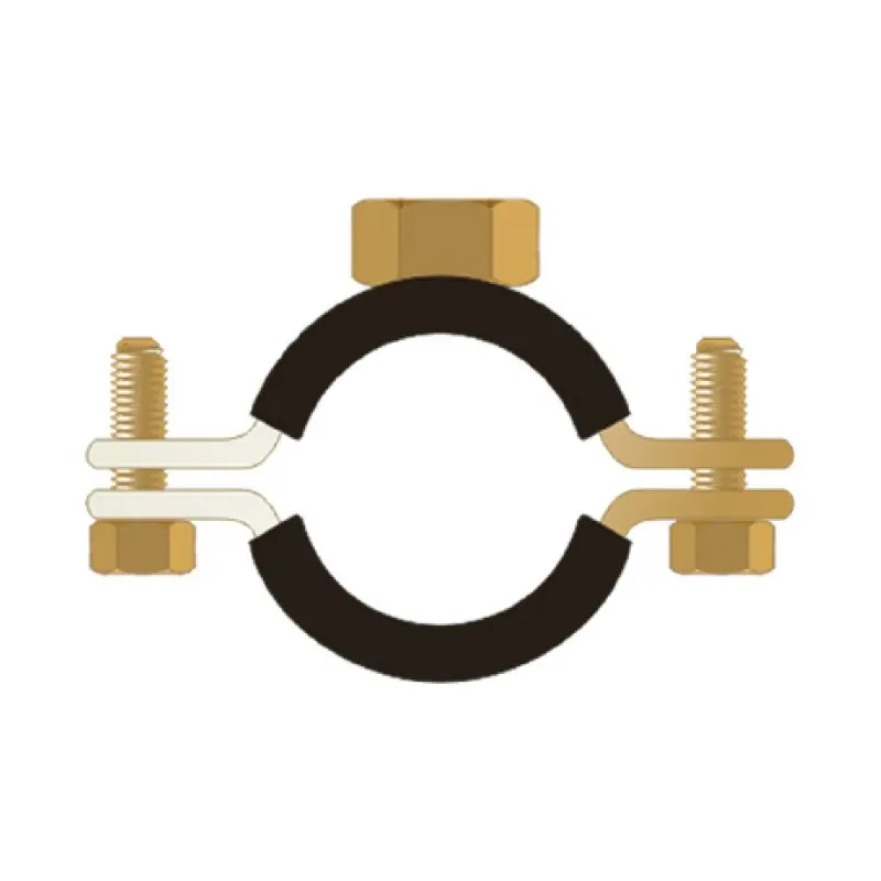 Colier standard cu piulita dubla si protectie de cauciuc, Rocast Preț mic