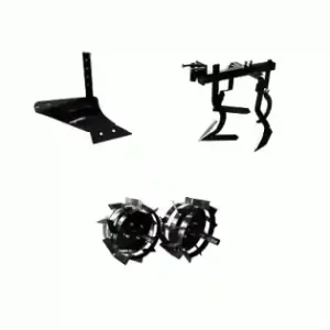 Pachet accesorii motocultor, Plug arat + Cultivator + Roti metalice Livrare gratuită