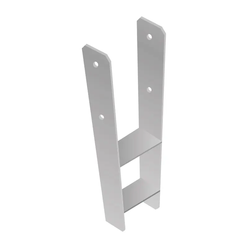 Plată sigură Ancora de stalp H, fixare Ø4 x 40 / bolț, perforatii Ø11 mm, Rocast