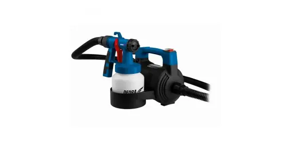 Preț promoțional Pistol de vopsit lavabila electric cu unitate de compresor inclus HVLP 650W 2,5mm Dedra