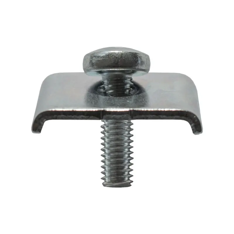 Cumpără acum Cleme pentru fixarea panourilor de gard bordurate, zincate/RAL 6005 (verde muschi), clema 25 x 20 mm, surub M6 x 20 mm, Rocast