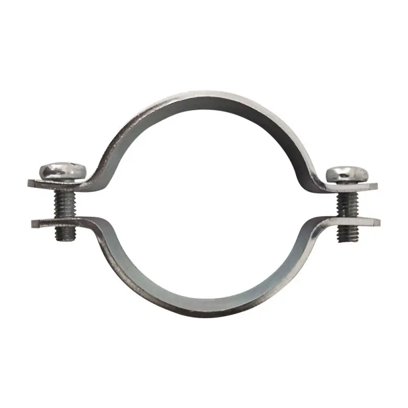 Ofertă specială Brida zincata electrostatic/RAL 6005 din banda de 20 x 2 mm, pentru fixarea panourilor de gard pe stalpi rotunzi, Rocast