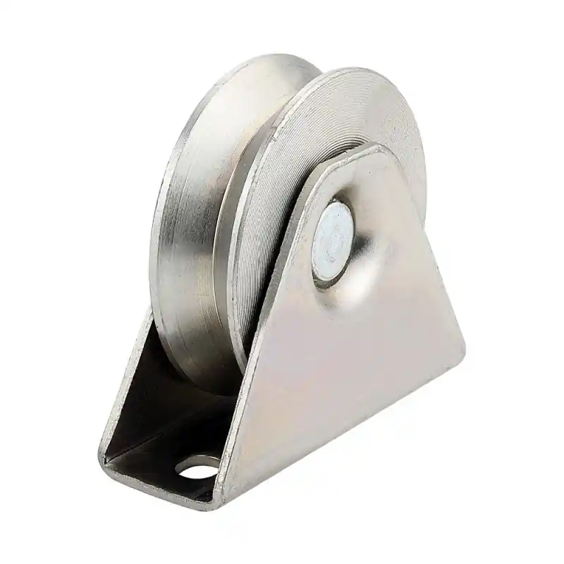 Popular Roata culisanta cu un rulment, zincata, D58 mm, 17 x 28 x 64 mm, max. 100 kg, suport exterior, profil V, Rocast