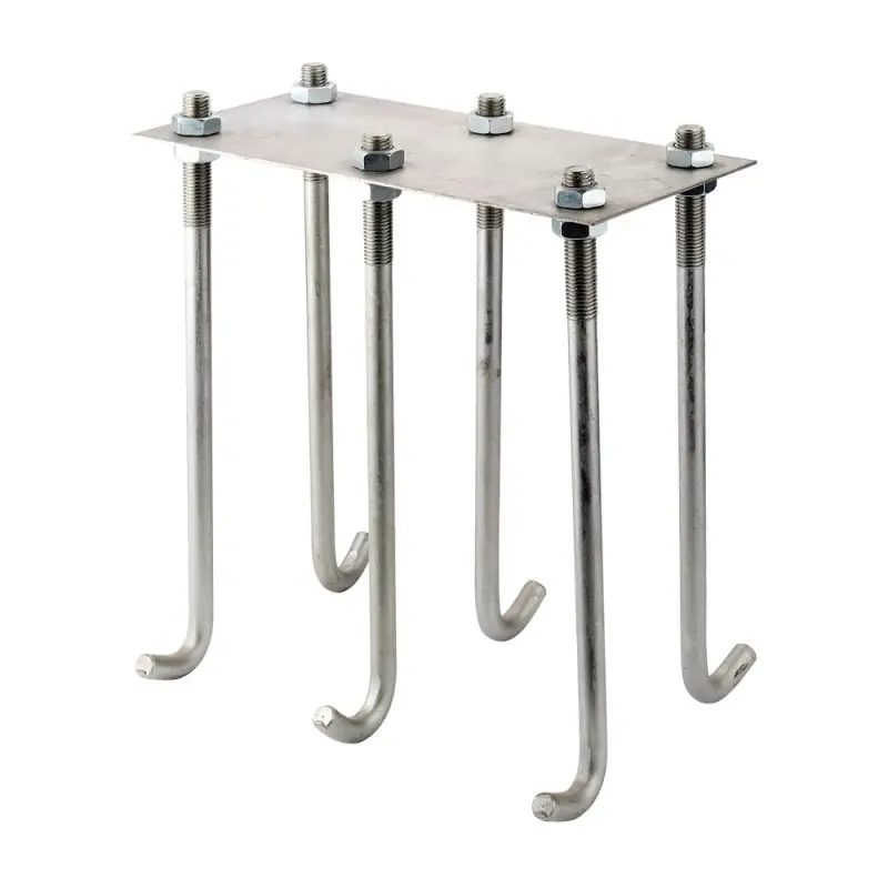 Platou de fixare pentru dispozitiv cu 5 roti, zincat, serie medie, Rocast Bestseller