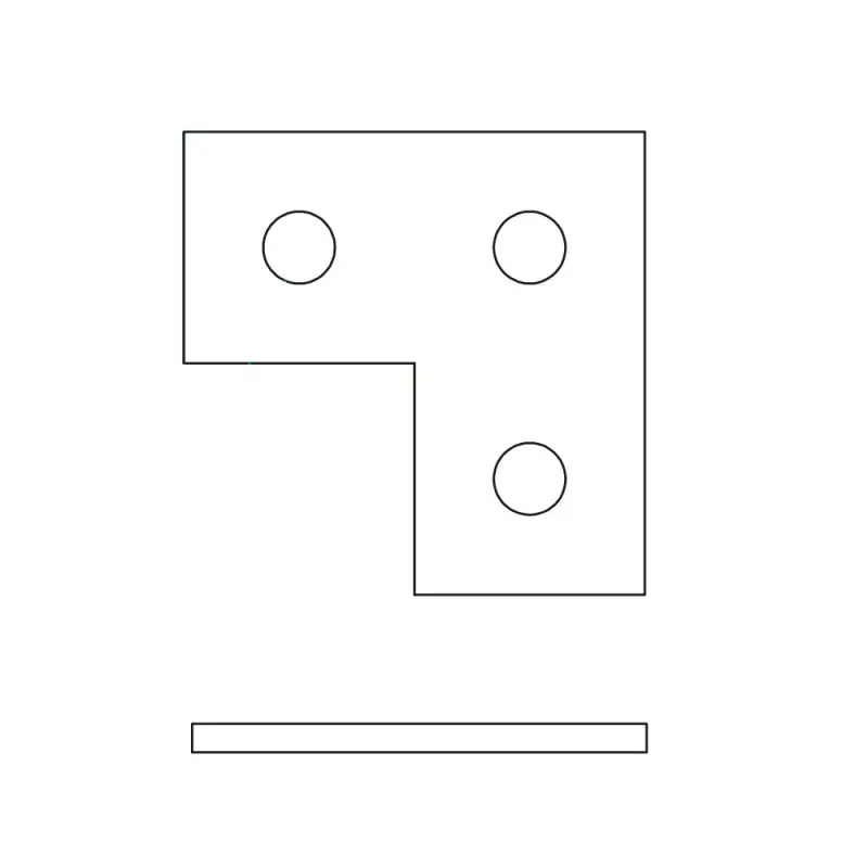 Preț promoțional Suport L, 120 x 80 x 5 mm pentru profile 41 x 41mm, Rocast