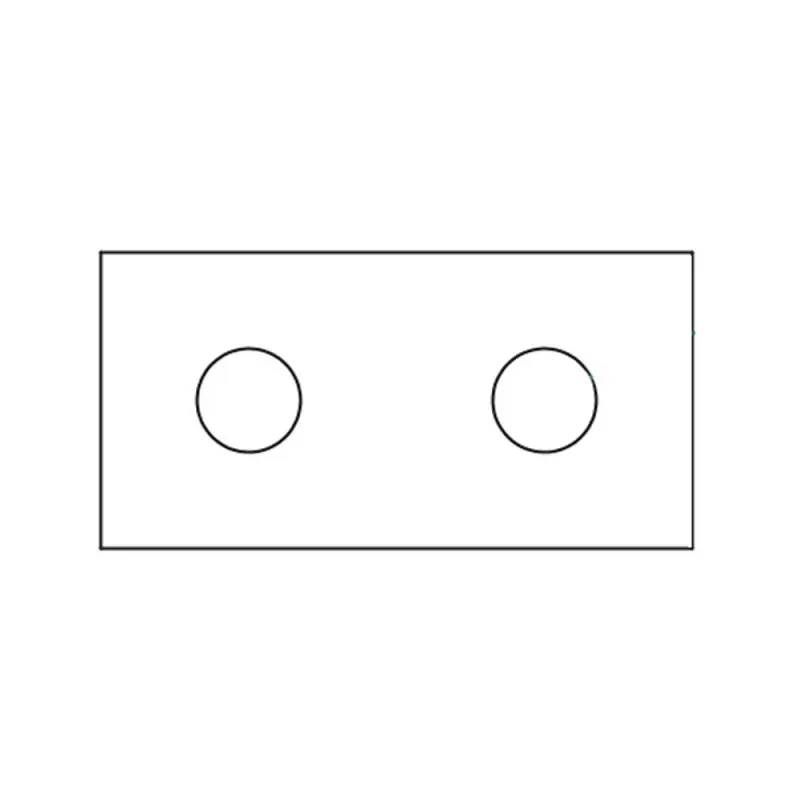 Reducere specială Conector cu 2 gauri, 80 x 40 x 5 mm,plat zincat, drept pentru profile 41 x 21 mm, 41 x 41 mm, Rocast