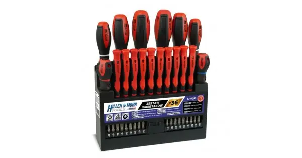 Set 36 surubelnite, biti cu suport, otel S2, Hillen&Mohr Ofertă limitată