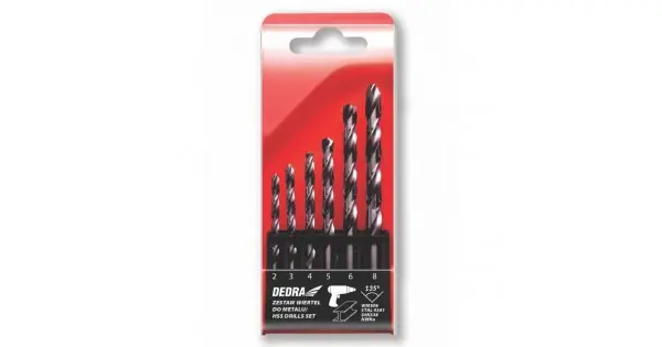 Set de 6 burghie pentru metal 2, 3, 4, 5, 6, 8 Dedra Doar azi