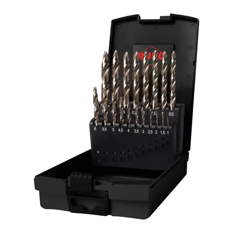 Set Burghie elicoidale Flowstep, tip C, DIN 338, HSSE-Co5, 19 piese, Ruko Livrare expres