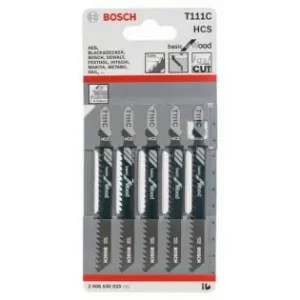Set panze Bosch pentru ferastrau vertical T 111 C 5buc 2 608 630 033 Retur ușor