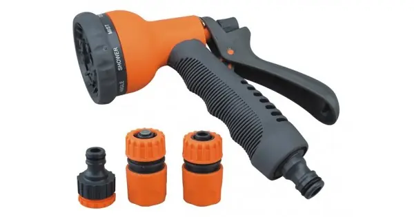 Set pistol pentru udat 8 functii + conectori furtu Ofertă specială