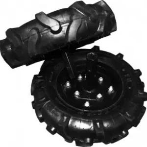 Set roti de cauciuc 4.00-8, 8PR pentru motosapa / motocultor cu manicot 23 mm, Rotakt Reducere extra