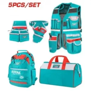 Super ofertă SET TRANSPORT UNELTE 5 PIESE (RUCSAC, GEANTA,VESTA,CENTURA,SUPORT BORMASINA) TOTAL