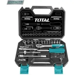 Cumpără online Trusa de chei tubulare 1/4 cu antrenor 45 piese (INDUSTRIAL)