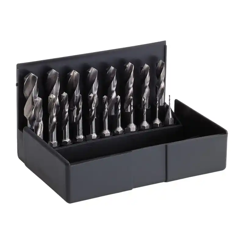 Ofertă exclusivă Set burghie elicoidale, HSS-G, prindere 1/4”, 19 piese, cutie din plastic, Volkel