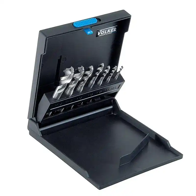 Retur gratuit Set de tarozi, HSS-E, banda galbena, filet metric - forma C/40° RSP, Volkel