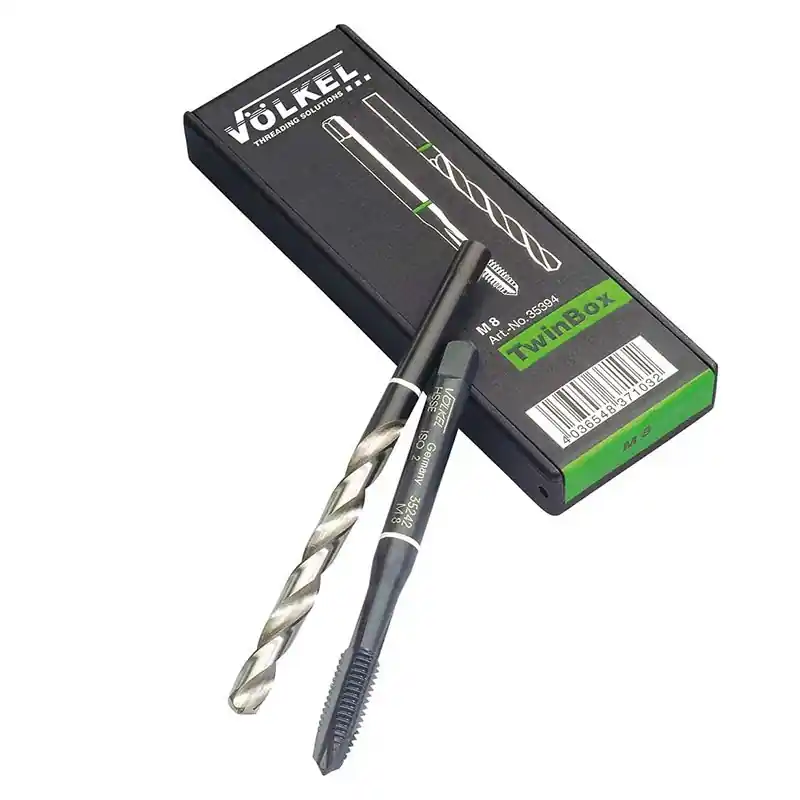 Vezi acum Set TwinBox, tarod HSS-E, banda verde + burghiu, DIN 371-376, VOLKEL