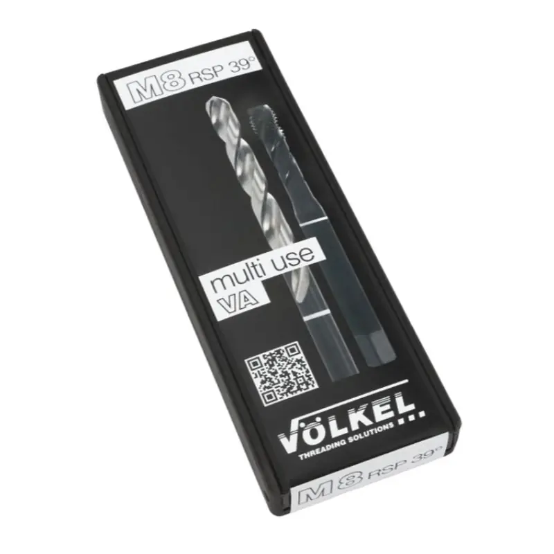 Preț promoțional Set TwinBox, tarod HSS-E VAP, banda alba + burghiu, forma C 39 RSP, DIN 371-376, VOLKEL