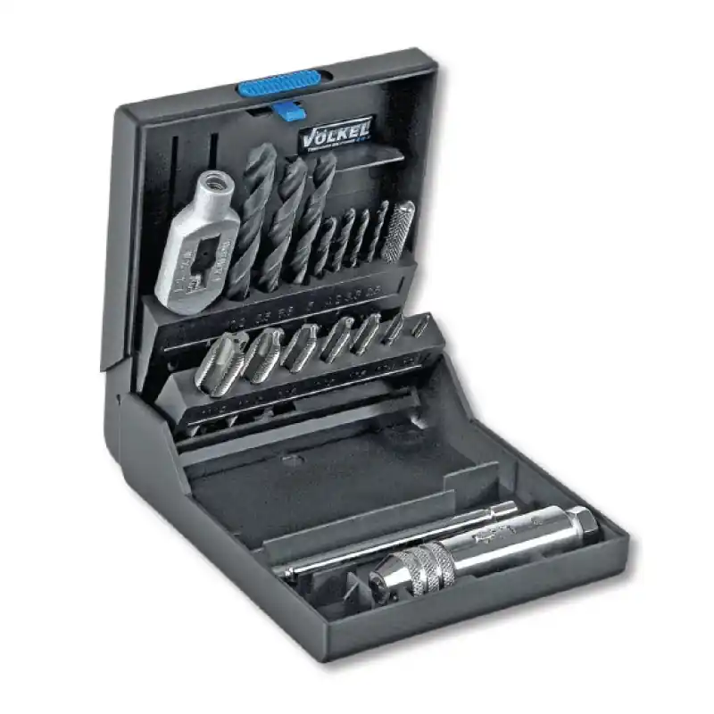 Doar azi Trusa pentru filetare cu tarozi de masina, universali, gaurire strapunsa, filet metric, HSS-E, set 16 piese, VOLKEL