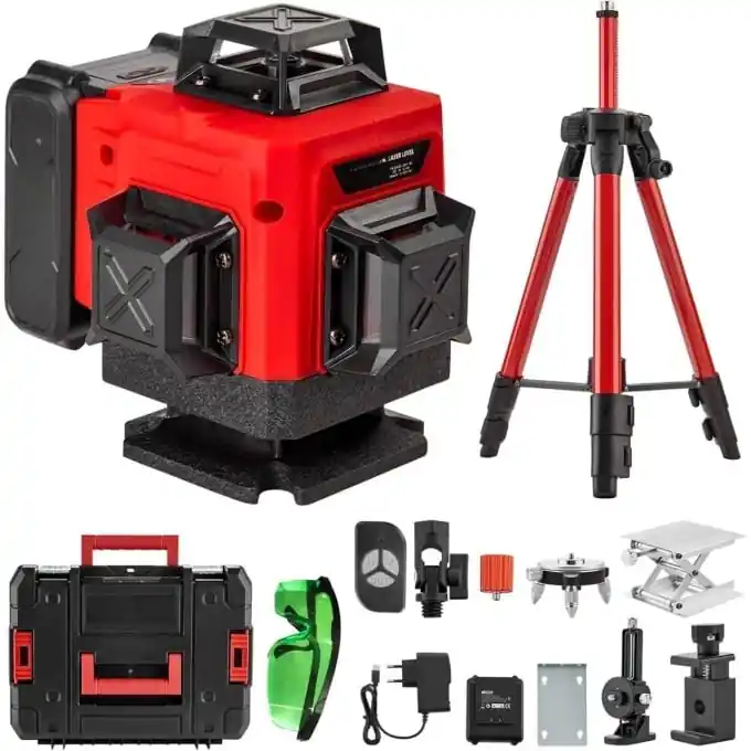 Nivela Laser cu Trepied 16 Linii, 25m, Display LCD, Timp de Nivelare ≤ 5s, ±0.2 mm/1m, Profesional, CAMPION PROFESIONAL CMP1727 Cumpără online