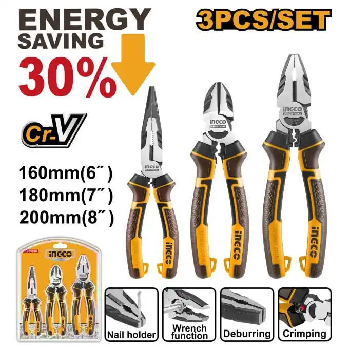 Comandă acum PATENTI INDUSTRIALI CU EFORT REDUS SET 3 BUC INGCO HKHLPS2831