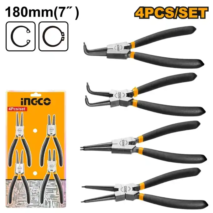 Reducere specială Set Clesti Sigurante 4 Buc INGCO HCCPS01180 – Interior & Exterior, Cr-V