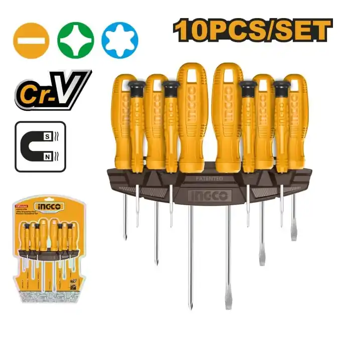 Mai ieftin Surubelnite cu Suport 10pcs INGCO HKSD1058