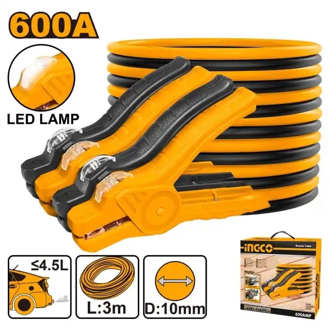 Vezi acum Cabluri Pornire Auto 600A, 3m cu Led Ingco HBTCP6008L